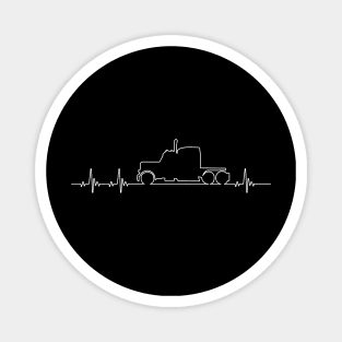 Trucker Pulse Truck Driver Heartbeat Magnet